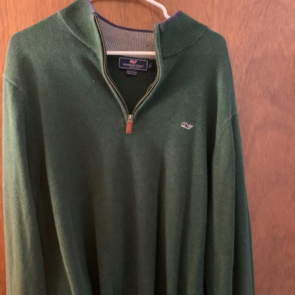 Vineyard Vines Men's Large Quarter-Zip Sweater
